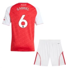 Arsenal FC Gabriel 6 Lasten Kotipelipaita 2025-26 Jalkapallo Pelipaidat Peliasut