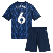 Arsenal FC Gabriel 6 Lasten Vieraspelipaita 2025-26 Jalkapallo Pelipaidat Peliasut