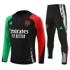 Arsenal FC Lasten Verryttelypuku 2024-25 - 1-4 Zip Musta
