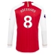 Arsenal FC Ødegaard 8 Kotipelipaita 2023-24 Jalkapallo Pelipaidat Peliasut(L/S)