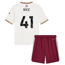 Arsenal FC Rice 41 Lasten Kolmas Pelipaita 2025-26 Jalkapallo Pelipaidat Peliasut