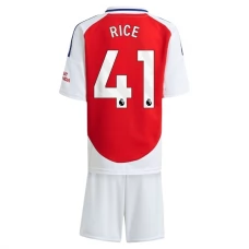 Arsenal FC Rice 41 Lasten Kotipelipaita 2024-25 Jalkapallo Pelipaidat Peliasut