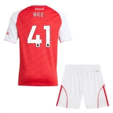 Arsenal FC Rice 41 Lasten Kotipelipaita 2025-26 Jalkapallo Pelipaidat Peliasut