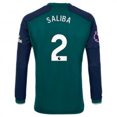 Arsenal FC Saliba 2 Kolmas Pelipaita 2023-24 Jalkapallo Pelipaidat Peliasut(L/S)