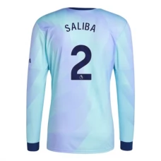 Arsenal FC Saliba 2 Kolmas Pelipaita 2024-25 Jalkapallo Pelipaidat Peliasut(L/S)