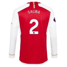 Arsenal FC Saliba 2 Kotipelipaita 2023-24 Jalkapallo Pelipaidat Peliasut(L/S)