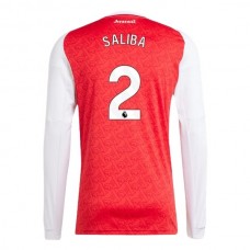 Arsenal FC Saliba 2 Kotipelipaita 2025-26 Jalkapallo Pelipaidat Peliasut(L/S)