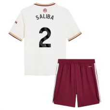 Arsenal FC Saliba 2 Lasten Kolmas Pelipaita 2025-26 Jalkapallo Pelipaidat Peliasut