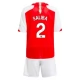Arsenal FC Saliba 2 Lasten Kotipelipaita 2023-24 Jalkapallo Pelipaidat Peliasut