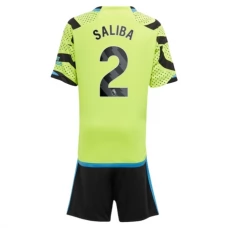 Arsenal FC Saliba 2 Lasten Vieraspelipaita 2023-24 Jalkapallo Pelipaidat Peliasut