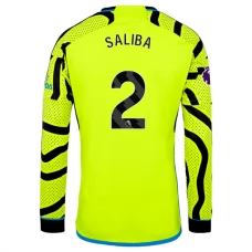 Arsenal FC Saliba 2 Vieraspelipaita 2023-24 Jalkapallo Pelipaidat Peliasut(L/S)