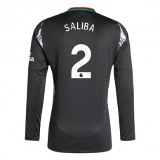 Arsenal FC Saliba 2 Vieraspelipaita 2024-25 Jalkapallo Pelipaidat Peliasut(L/S)