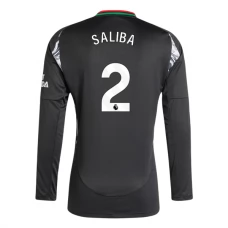 Arsenal FC Saliba 2 Vieraspelipaita 2024-25 Jalkapallo Pelipaidat Peliasut(L/S)