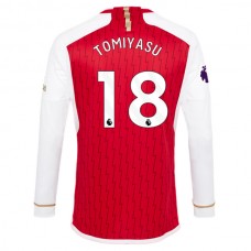 Arsenal FC Tomiyasu 18 Kotipelipaita 2023-24 Jalkapallo Pelipaidat Peliasut(L/S)