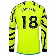 Arsenal FC Tomiyasu 18 Vieraspelipaita 2023-24 Jalkapallo Pelipaidat Peliasut(L/S)