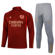 Arsenal FC Verryttelypuku 2023-24 - 1-4 Zip Dark Punainen
