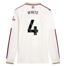 Arsenal FC White 4 Kolmas Pelipaita 2025-26 Jalkapallo Pelipaidat Peliasut(L/S)