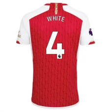 Arsenal FC White 4 Kotipelipaita 2023-24 Jalkapallo Pelipaidat Peliasut