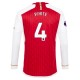 Arsenal FC White 4 Kotipelipaita 2023-24 Jalkapallo Pelipaidat Peliasut(L/S)