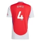 Arsenal FC White 4 Kotipelipaita 2024-25 Jalkapallo Pelipaidat Peliasut