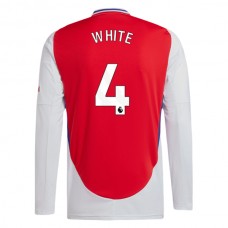 Arsenal FC White 4 Kotipelipaita 2024-25 Jalkapallo Pelipaidat Peliasut(L/S)