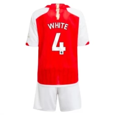 Arsenal FC White 4 Lasten Kotipelipaita 2023-24 Jalkapallo Pelipaidat Peliasut