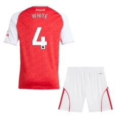 Arsenal FC White 4 Lasten Kotipelipaita 2025-26 Jalkapallo Pelipaidat Peliasut