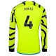 Arsenal FC White 4 Vieraspelipaita 2023-24 Jalkapallo Pelipaidat Peliasut(L/S)