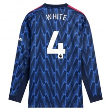 Arsenal FC White 4 Vieraspelipaita 2025-26 Jalkapallo Pelipaidat Peliasut(L/S)