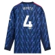 Arsenal FC White 4 Vieraspelipaita 2025-26 Jalkapallo Pelipaidat Peliasut(L/S)