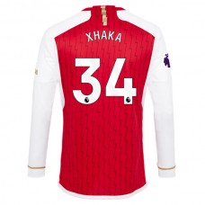 Arsenal FC Xhaka 34 Kotipelipaita 2023-24 Jalkapallo Pelipaidat Peliasut(L/S)