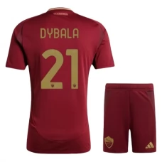 AS Roma Dybala 21 Lasten Kotipelipaita 2024-25 Jalkapallo Pelipaidat Peliasut