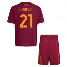 AS Roma Dybala 21 Lasten Kotipelipaita 2025-26 Jalkapallo Pelipaidat Peliasut