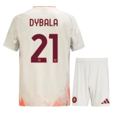 AS Roma Dybala 21 Lasten Vieraspelipaita 2024-25 Jalkapallo Pelipaidat Peliasut