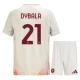 AS Roma Dybala 21 Lasten Vieraspelipaita 2024-25 Jalkapallo Pelipaidat Peliasut