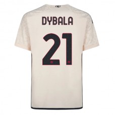 AS Roma Dybala 21 Vieraspelipaita 2023-24 Jalkapallo Pelipaidat Peliasut