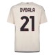AS Roma Dybala 21 Vieraspelipaita 2023-24 Jalkapallo Pelipaidat Peliasut