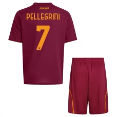 AS Roma Pellegrini 7 Lasten Kotipelipaita 2025-26 Jalkapallo Pelipaidat Peliasut
