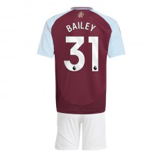 Aston Villa FC Bailey 31 Lasten Kotipelipaita 2024-25 Jalkapallo Pelipaidat Peliasut