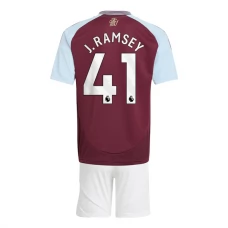 Aston Villa FC J.Ramsey 41 Lasten Kotipelipaita 2024-25 Jalkapallo Pelipaidat Peliasut