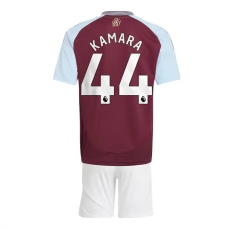 Aston Villa FC Kamara 44 Lasten Kotipelipaita 2024-25 Jalkapallo Pelipaidat Peliasut