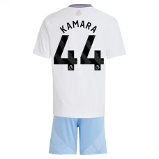 Aston Villa FC Kamara 44 Lasten Vieraspelipaita 2024-25 Jalkapallo Pelipaidat Peliasut