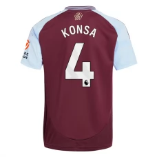 Aston Villa FC Konsa 4 Kotipelipaita 2024-25 Jalkapallo Pelipaidat Peliasut