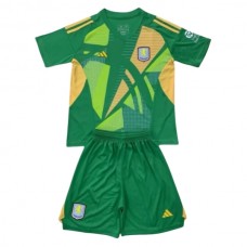 Aston Villa FC Maalivahdin Lasten Kotipelipaita 2024-25 Jalkapallo Pelipaidat Peliasut