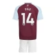 Aston Villa FC Pau 14 Lasten Kotipelipaita 2024-25 Jalkapallo Pelipaidat Peliasut