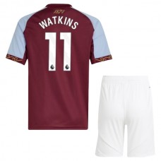 Aston Villa FC Watkins 11 Lasten Kotipelipaita 2025-26 Jalkapallo Pelipaidat Peliasut