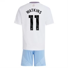 Aston Villa FC Watkins 11 Lasten Vieraspelipaita 2024-25 Jalkapallo Pelipaidat Peliasut