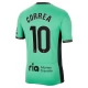 Atlético Madrid Correa 10 Kolmas Pelipaita 2023-24 Jalkapallo Pelipaidat Peliasut