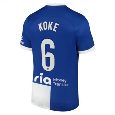 Atlético Madrid Koke 6 Vieraspelipaita 2023-24 Jalkapallo Pelipaidat Peliasut