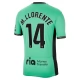 Atlético Madrid M. Llorente 14 Kolmas Pelipaita 2023-24 Jalkapallo Pelipaidat Peliasut